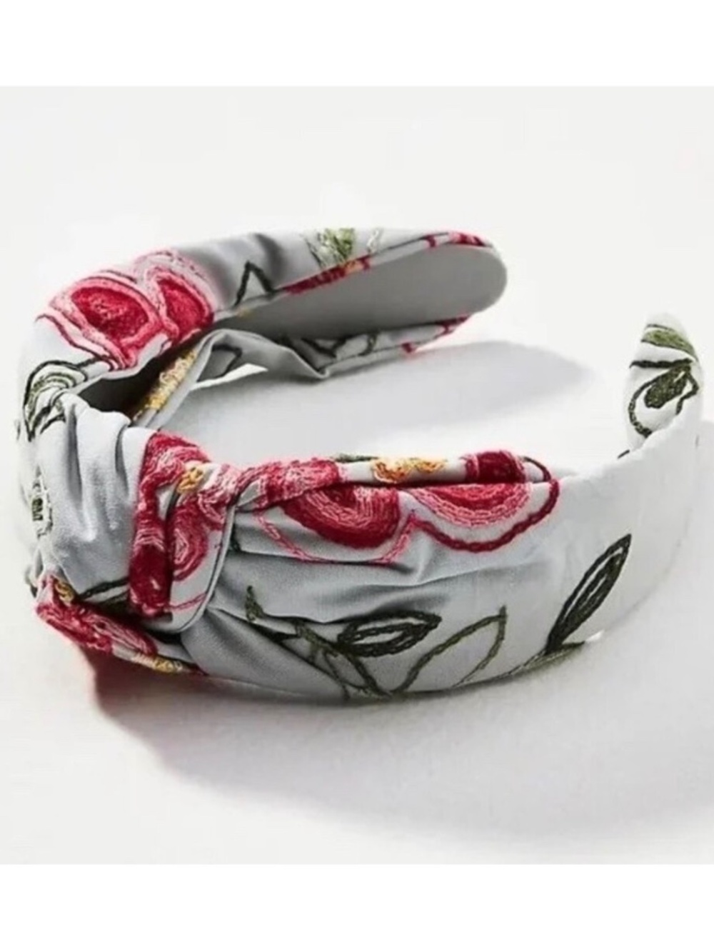 EVERLY x ANTHROPOLOGIE NWT Floral Brocade Knot Headband Light Blue Petal